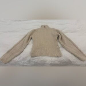 H&M Beige Ribbed Turtleneck Sweater